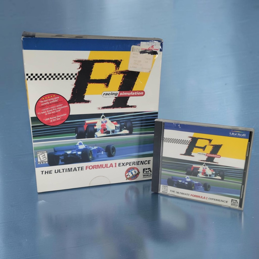 Ubi Soft F1 Racing Simulation PC CD-ROM Big Box 1998 Good TESTED Formula 1 Sim